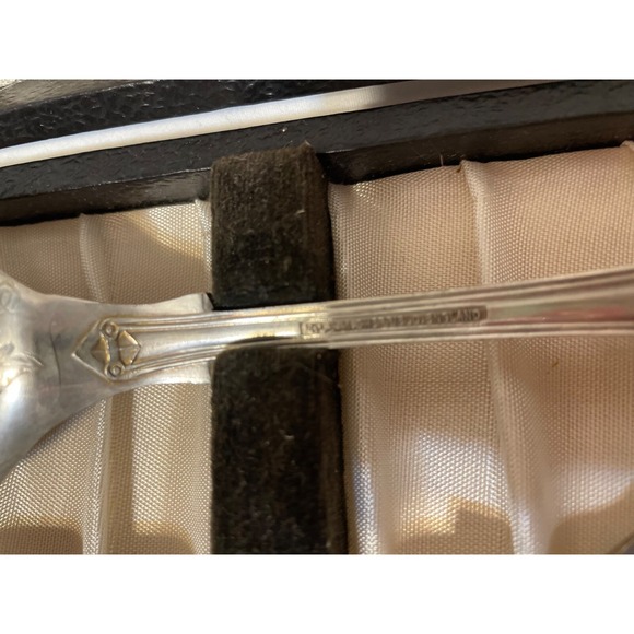 Vintage Rainmond Sheffield Silverplated Salad Serving Set EPS A1 England - Picture 6 of 6